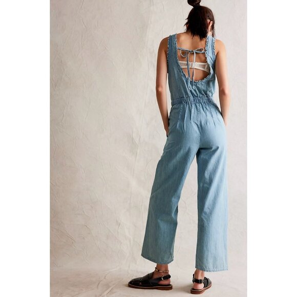 Free People Lucile Jumpsuit in Daydreams Size Medium - Picture 2 of 6
